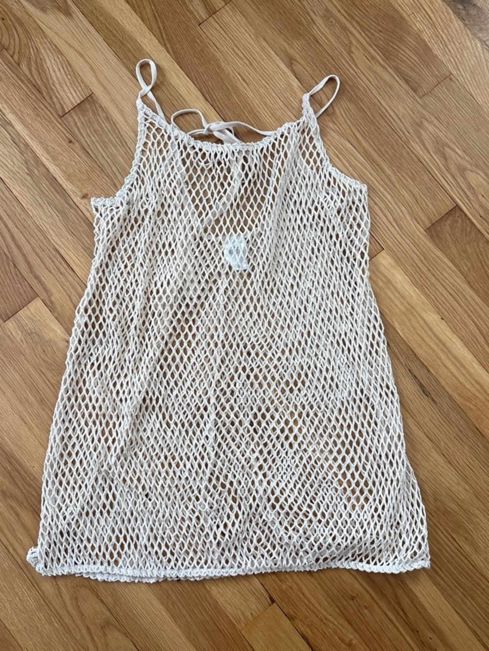 wild fable Cream Open-Knit Swim Cover-Up Tunic